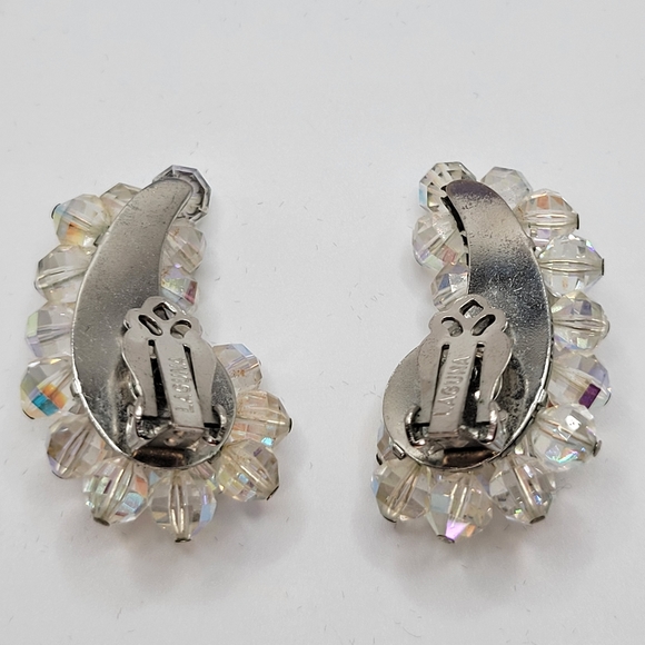 Laguana | Vintage Crystal Clip-On Earrings - Picture 3 of 8
